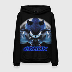 Толстовка-худи женская SONIC, цвет: 3D-черный