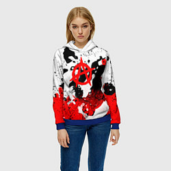 Толстовка-худи женская АНАРХИЯ, цвет: 3D-синий — фото 2