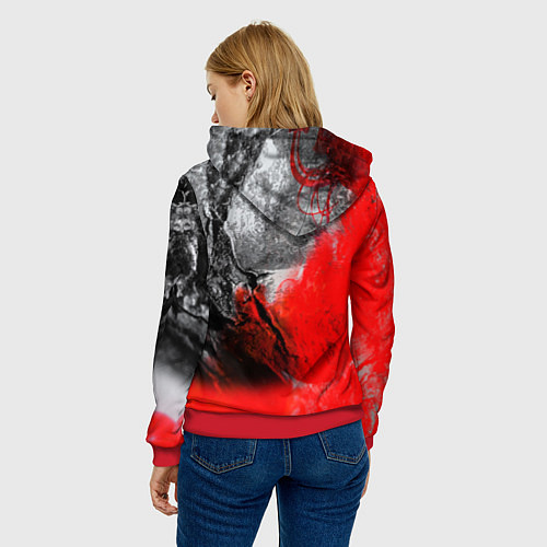 Женская толстовка АНАРХИЯ / 3D-Красный – фото 4