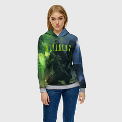 Толстовка-худи женская STALKER 2, цвет: 3D-меланж — фото 2