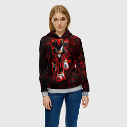 Толстовка-худи женская СОНИК, цвет: 3D-меланж — фото 2