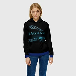 Толстовка-худи женская Jaguar, цвет: 3D-синий — фото 2