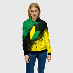 Толстовка-худи женская JDM LOGO, цвет: 3D-черный — фото 2