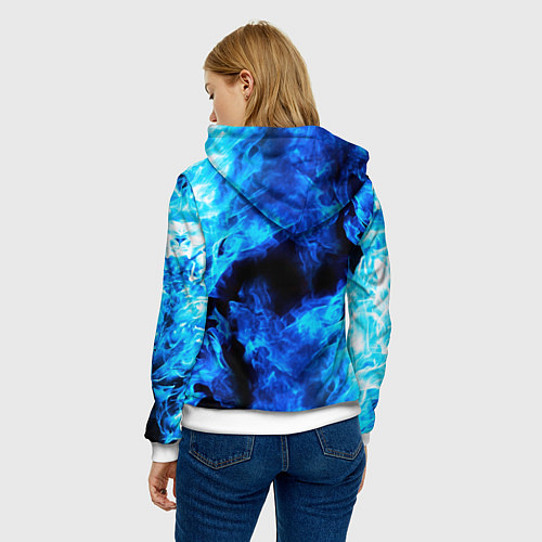 Женская толстовка Blue Sonic / 3D-Белый – фото 4