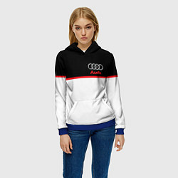 Толстовка-худи женская AUDI SPORT, цвет: 3D-синий — фото 2