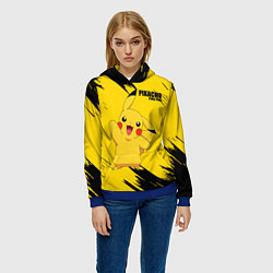 Толстовка-худи женская PIKACHU: PIKA PIKA, цвет: 3D-синий — фото 2