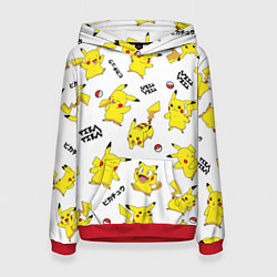 Толстовка-худи женская ПИКАЧУ, цвет: 3D-красный