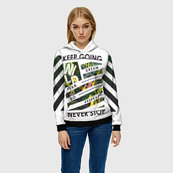 Толстовка-худи женская Off-White: Keep Going, цвет: 3D-черный — фото 2