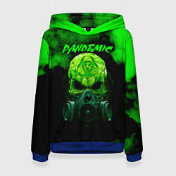 Толстовка-худи женская Пандемия, цвет: 3D-синий
