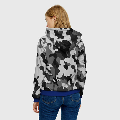 Женская толстовка ГОРОДСКОЙ КАМУФЛЯЖ / 3D-Синий – фото 4