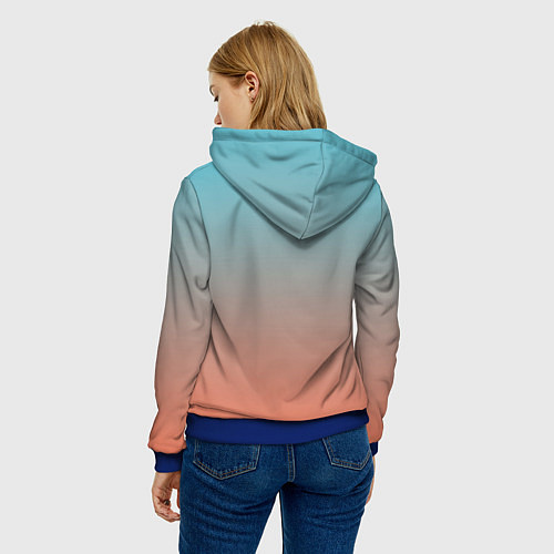 Женская толстовка Милый корги / 3D-Синий – фото 4