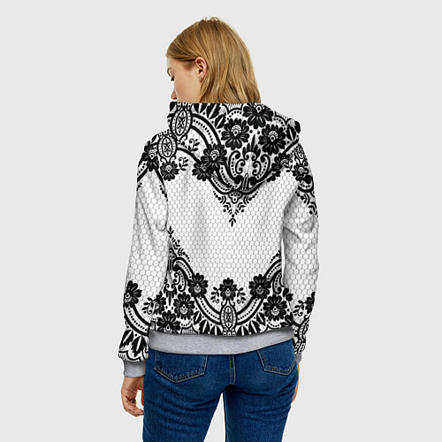 Женская толстовка Кружева / 3D-Меланж – фото 4