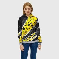 Толстовка-худи женская Roblox, цвет: 3D-меланж — фото 2