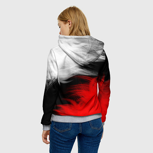 Женская толстовка ПЕРЬЯ / 3D-Меланж – фото 4