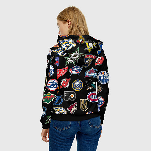 Женская толстовка NBA PATTERN / 3D-Черный – фото 4