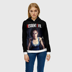 Толстовка-худи женская Jill Valentine, цвет: 3D-белый — фото 2