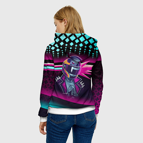 Женская толстовка НЕОНОВЫЙ ГОНЩИК / 3D-Белый – фото 4