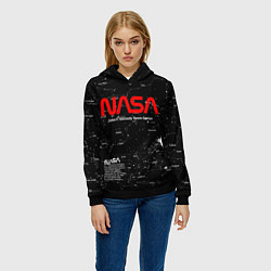 Толстовка-худи женская NASA, цвет: 3D-черный — фото 2