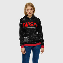 Толстовка-худи женская NASA, цвет: 3D-красный — фото 2