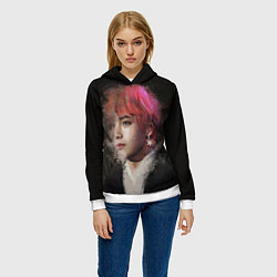 Толстовка-худи женская BTS, цвет: 3D-белый — фото 2