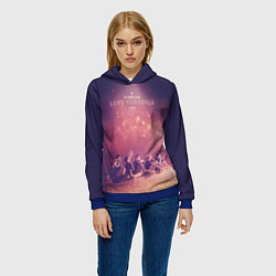 Толстовка-худи женская BTS, цвет: 3D-синий — фото 2