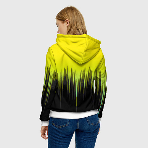 Женская толстовка CYBERPUNK 2077 / 3D-Белый – фото 4