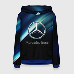 Толстовка-худи женская Mercedes, цвет: 3D-синий