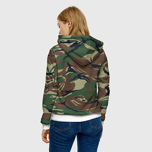 Женская толстовка Автомобильные войска камуфляж / 3D-Белый – фото 4