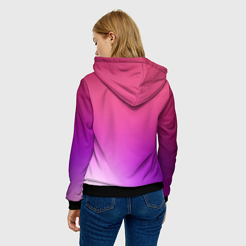 Женская толстовка Нежный цвет / 3D-Черный – фото 4