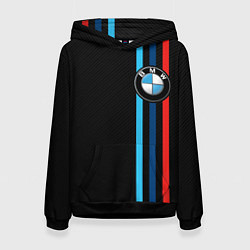 Толстовка-худи женская BMW M SPORT CARBON, цвет: 3D-черный