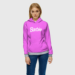 Толстовка-худи женская Barbie, цвет: 3D-меланж — фото 2