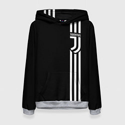 Толстовка-худи женская JUVENTUS, цвет: 3D-меланж