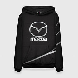 Толстовка-худи женская MAZDA, цвет: 3D-черный