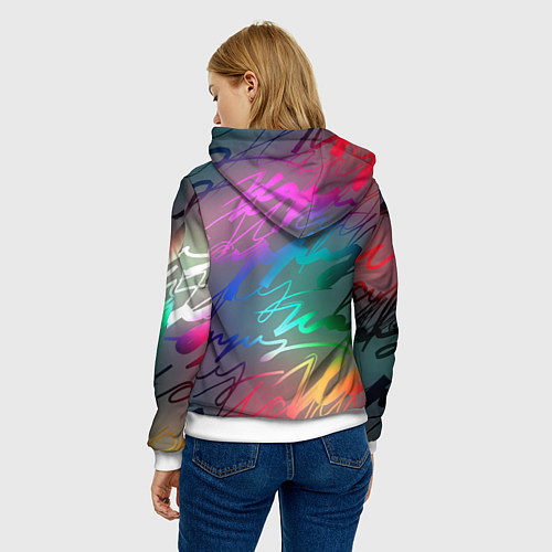 Женская толстовка Узоры / 3D-Белый – фото 4