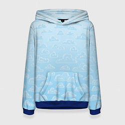 Женская толстовка Очень светлые голубые облака