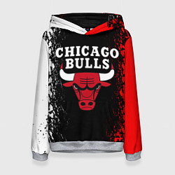 Толстовка-худи женская CHICAGO BULLS, цвет: 3D-меланж