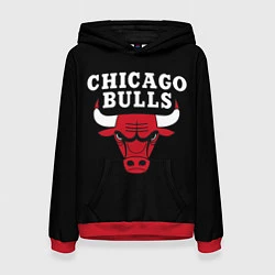 Толстовка-худи женская CHICAGO BULLS, цвет: 3D-красный