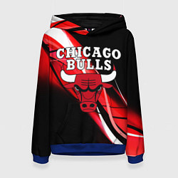 Толстовка-худи женская CHICAGO BULLS, цвет: 3D-синий