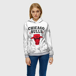 Толстовка-худи женская CHICAGO BULLS, цвет: 3D-меланж — фото 2