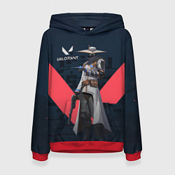 Толстовка-худи женская CYPHER VALORANT, цвет: 3D-красный