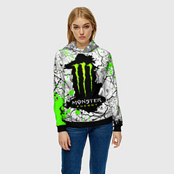 Толстовка-худи женская MONSTER ENERGY Z, цвет: 3D-черный — фото 2