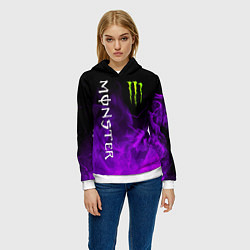 Толстовка-худи женская MONSTER ENERGY, цвет: 3D-белый — фото 2