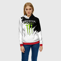 Толстовка-худи женская MONSTER ENERGY, цвет: 3D-красный — фото 2
