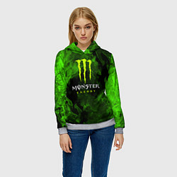 Толстовка-худи женская MONSTER ENERGY, цвет: 3D-меланж — фото 2