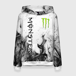 Толстовка-худи женская MONSTER ENERGY, цвет: 3D-белый