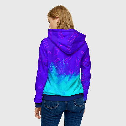 Женская толстовка FORTNITE ФОРТНАЙТ / 3D-Синий – фото 4