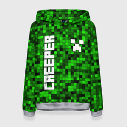 Толстовка-худи женская MINECRAFT CREEPER, цвет: 3D-меланж