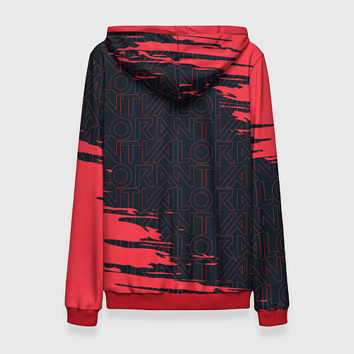 Женская толстовка VALORANT ВАЛОРАНТ / 3D-Красный – фото 2