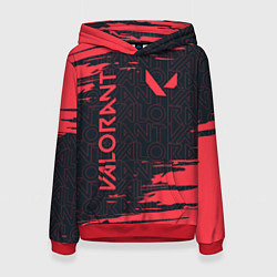 Толстовка-худи женская VALORANT ВАЛОРАНТ, цвет: 3D-красный