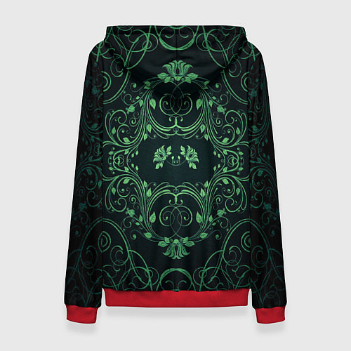 Женская толстовка Узоры / 3D-Красный – фото 2